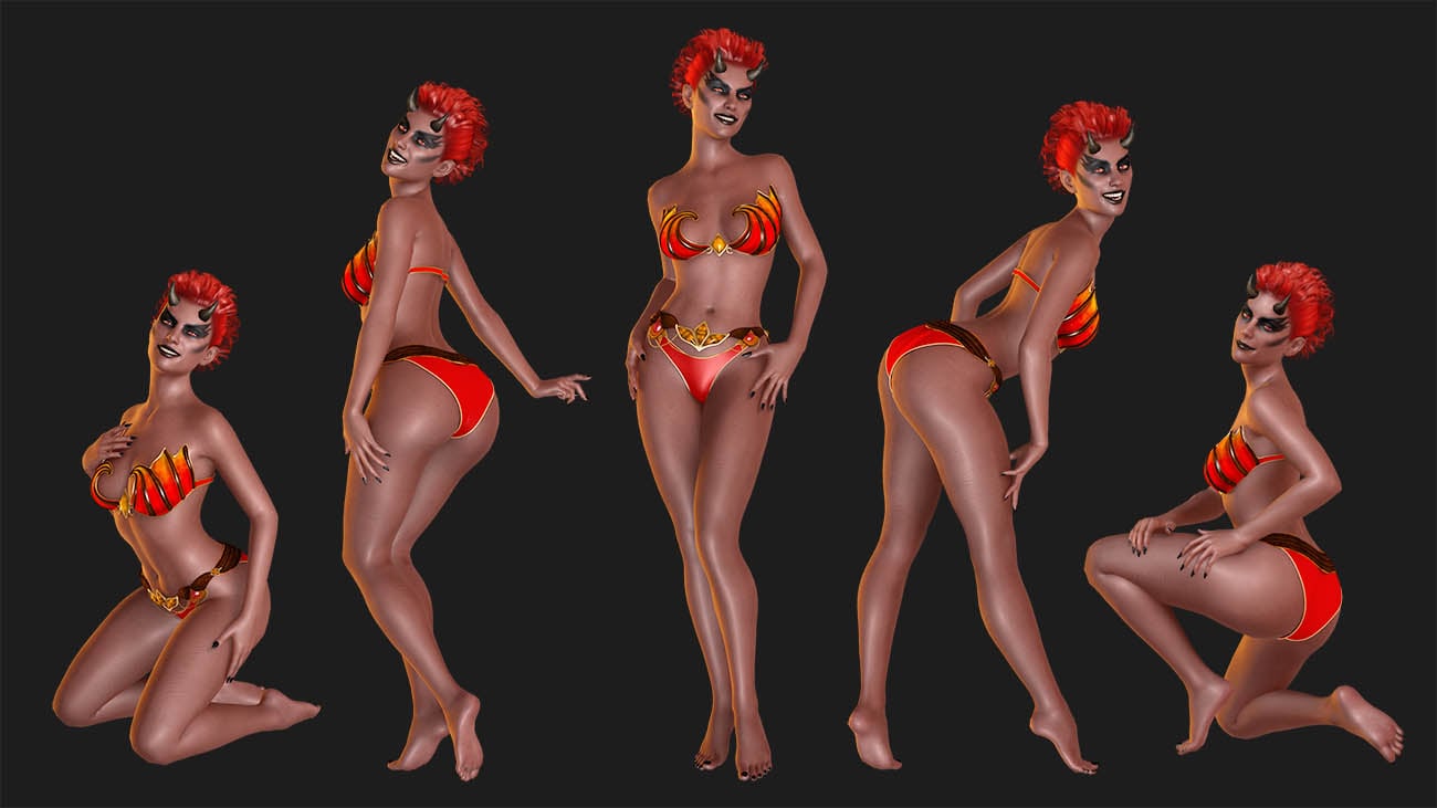 Capsces Devilish Poses for Anneka She-Devil by: Capsces Digital Ink, 3D Models by Daz 3D