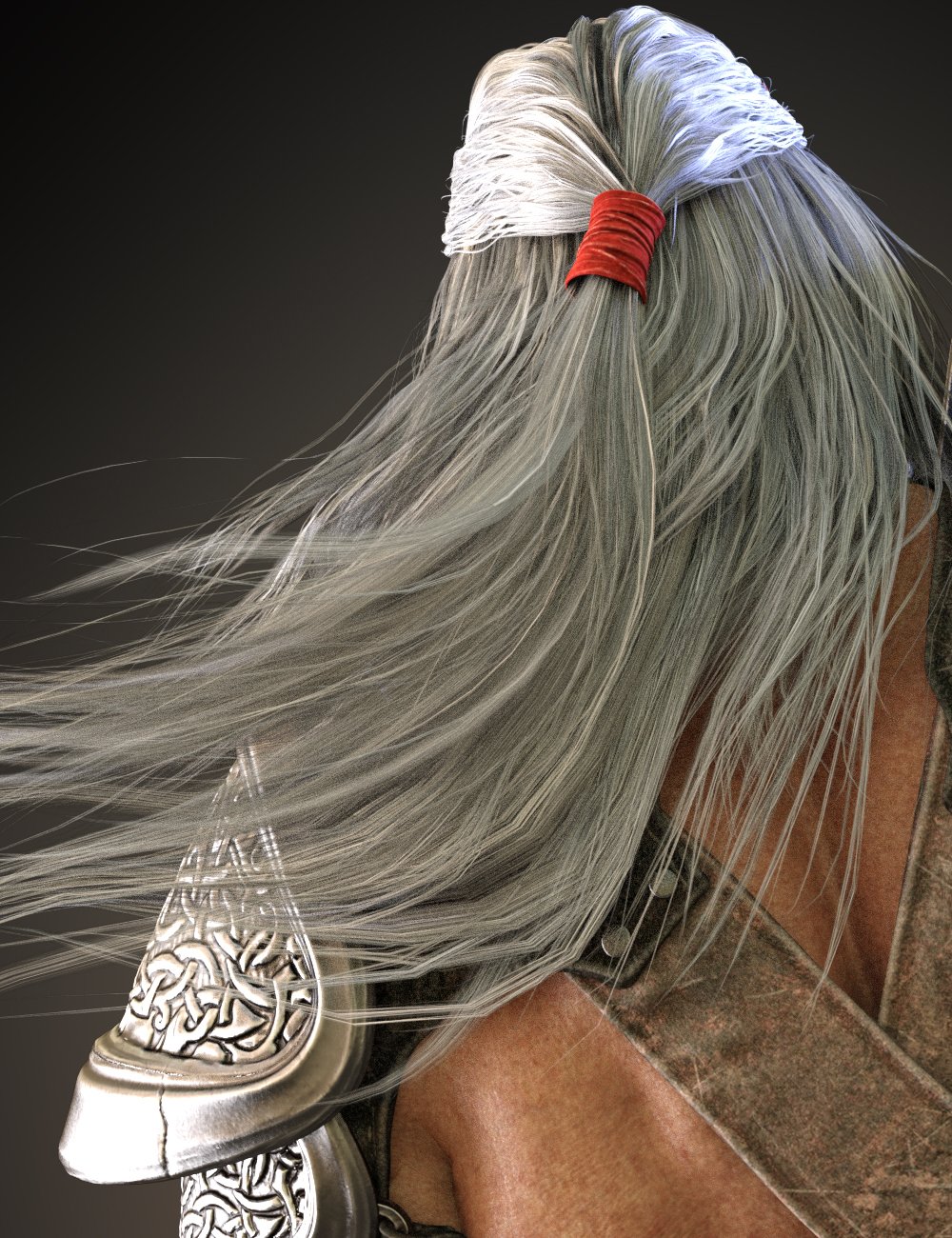 Dragonsbane Barbarian Hair and Beard for Genesis 3 Male(s) by: Luthbel, 3D Models by Daz 3D