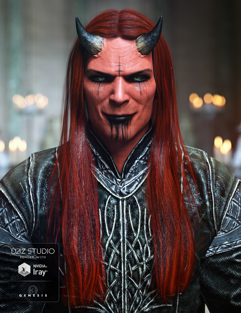 Wezor Hair for Genesis 3 Male(s)