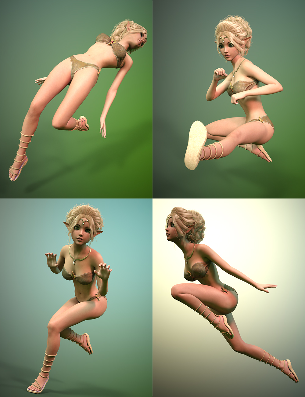 Rough and Tumble Poses for Mika 7 by: Tako Yakida, 3D Models by Daz 3D