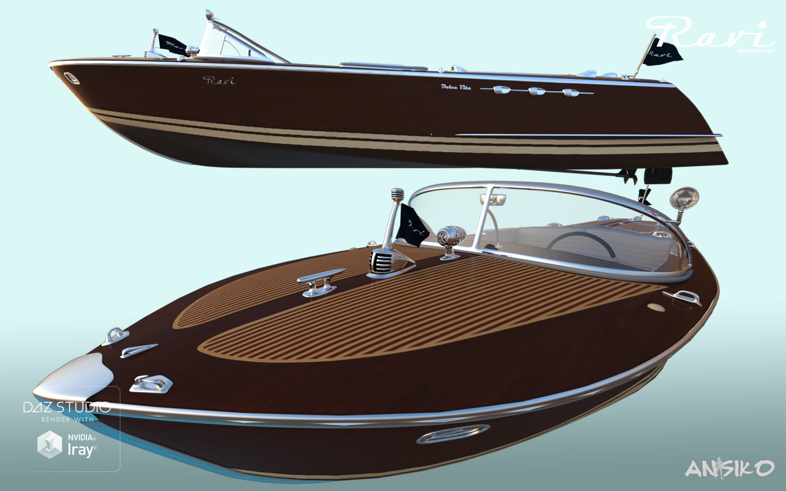 Ravi Speedboat by: Ansiko, 3D Models by Daz 3D