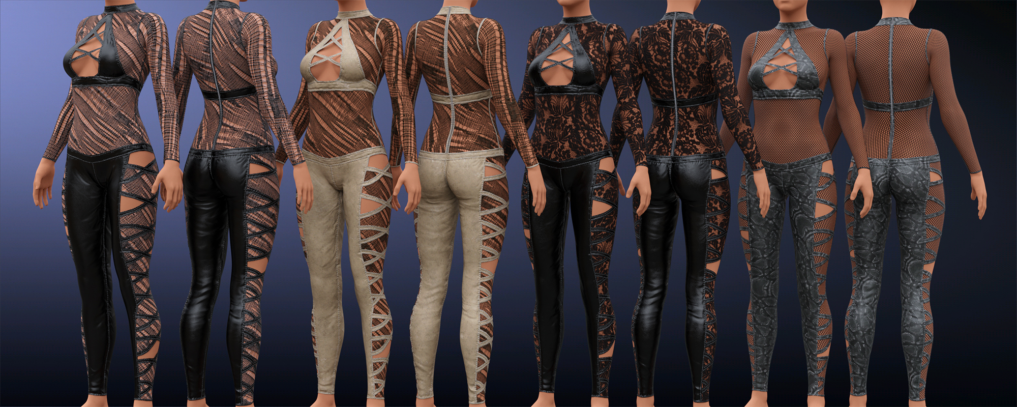 Bad Girls Textures for Genesis 3 Female(s) Super Bodysuit by: Linday, 3D Models by Daz 3D