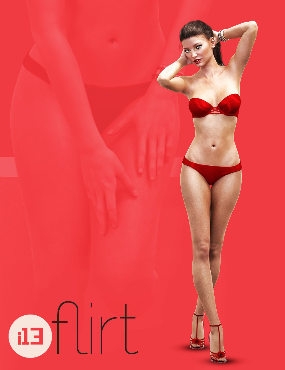 i13 Flirt Female Pose Collection for the Genesis 3 Female(s) by: ironman13, 3D Models by Daz 3D
