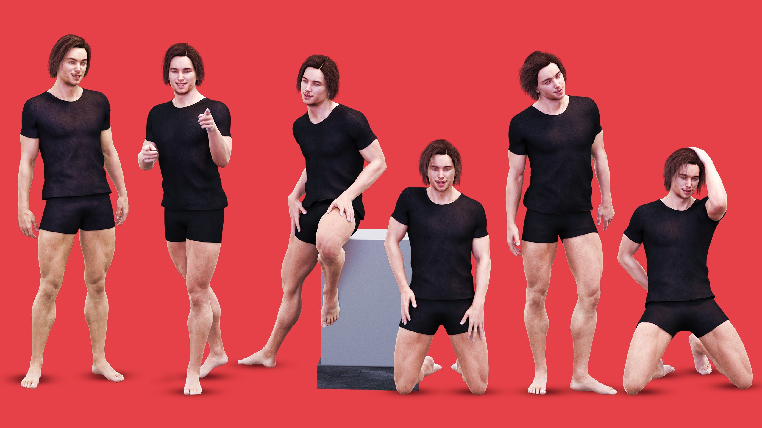 i13 Flirt Male Pose Collection for Genesis 3 Male(s) by: ironman13, 3D Models by Daz 3D