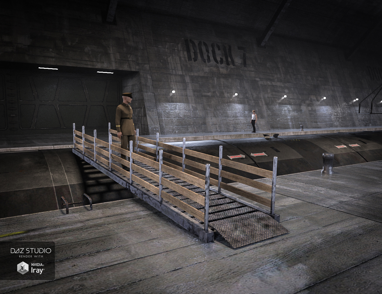 Secret Underground Base and Submarine by: Mely3D, 3D Models by Daz 3D