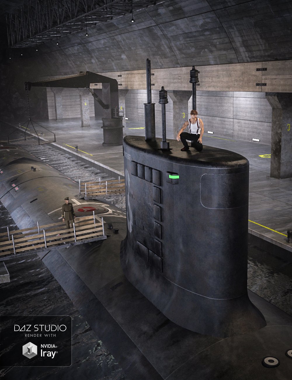 Secret Underground Base and Submarine Secret Underground Base and Submarine by: Mely3D, 3D Models by Daz 3D