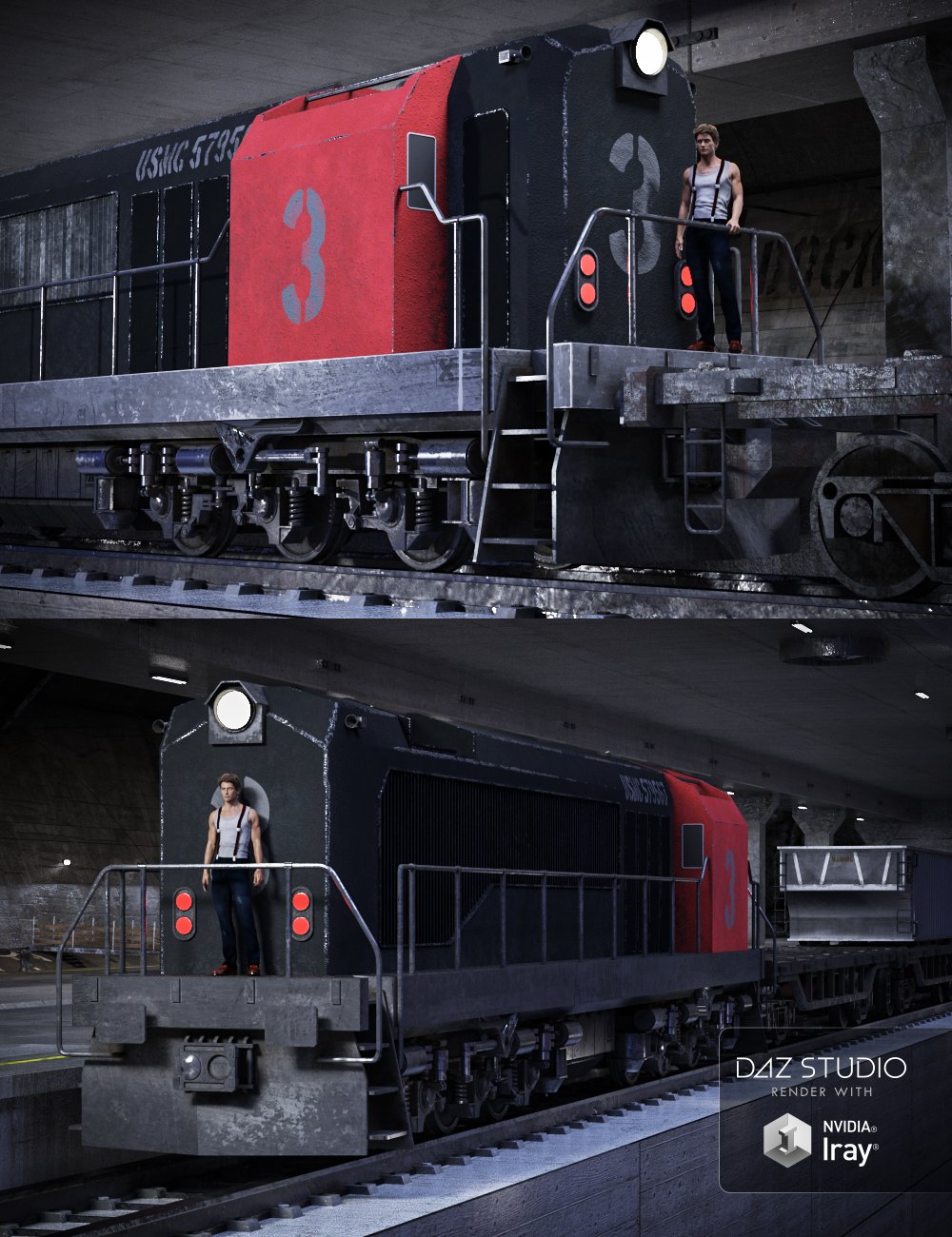 Secret Underground Train by: Mely3D, 3D Models by Daz 3D