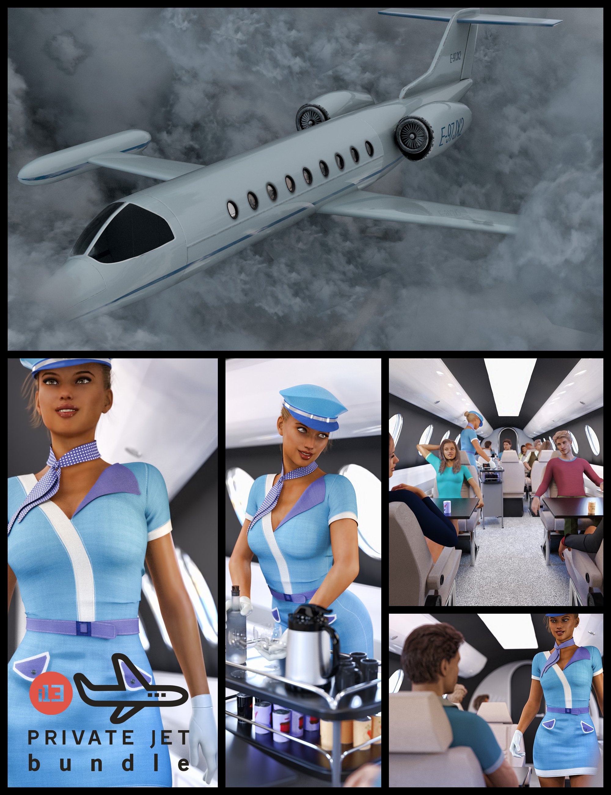 i13 Jet Bundle by: ironman13, 3D Models by Daz 3D