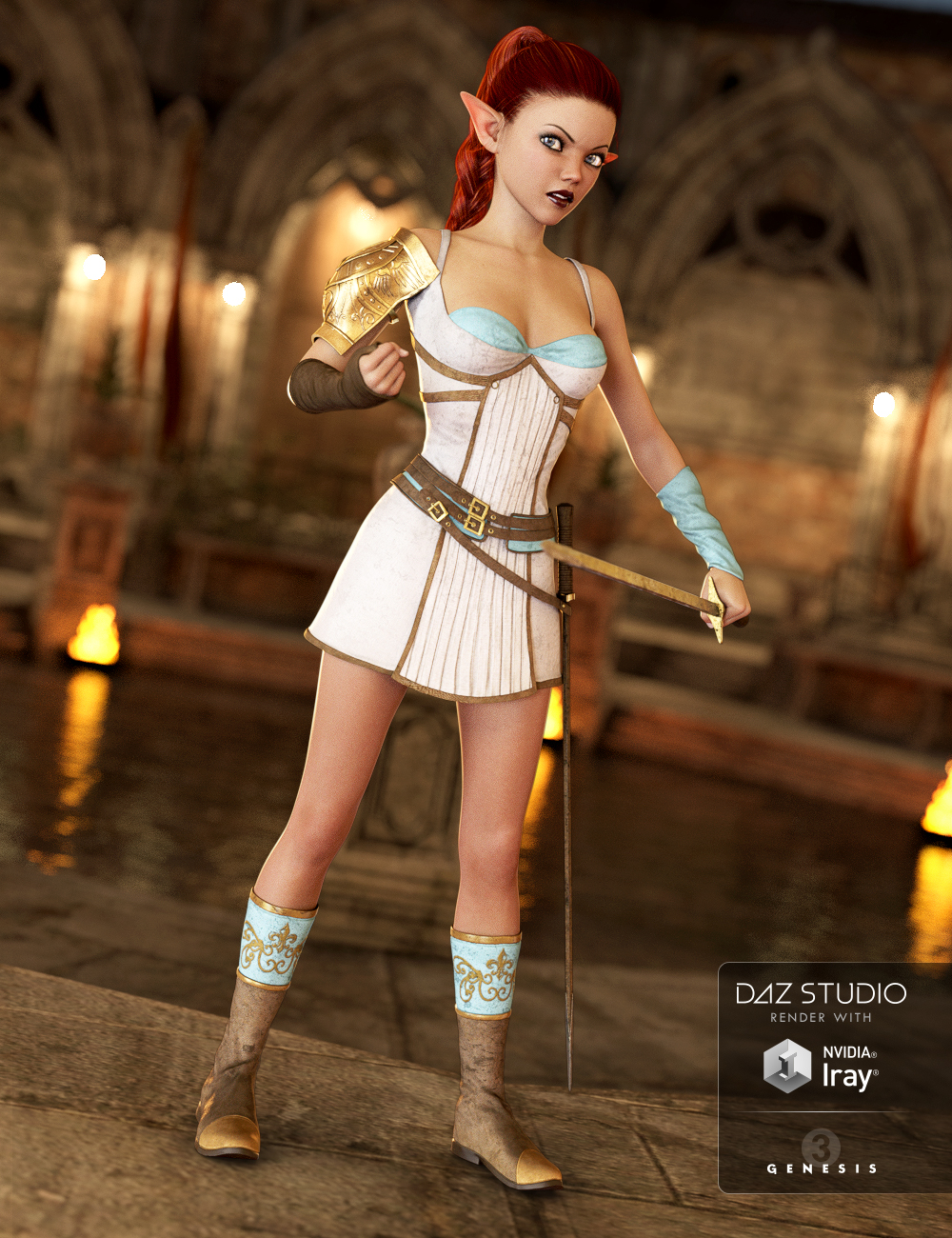Princess Aaliyah Outfit for Genesis 3 Female(s) by: , 3D Models by Daz 3D