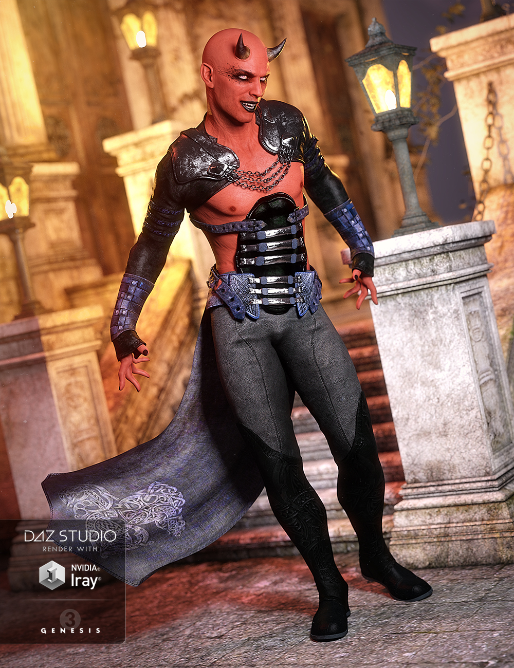Night Slayer Outfit for Genesis 3 Male(s)