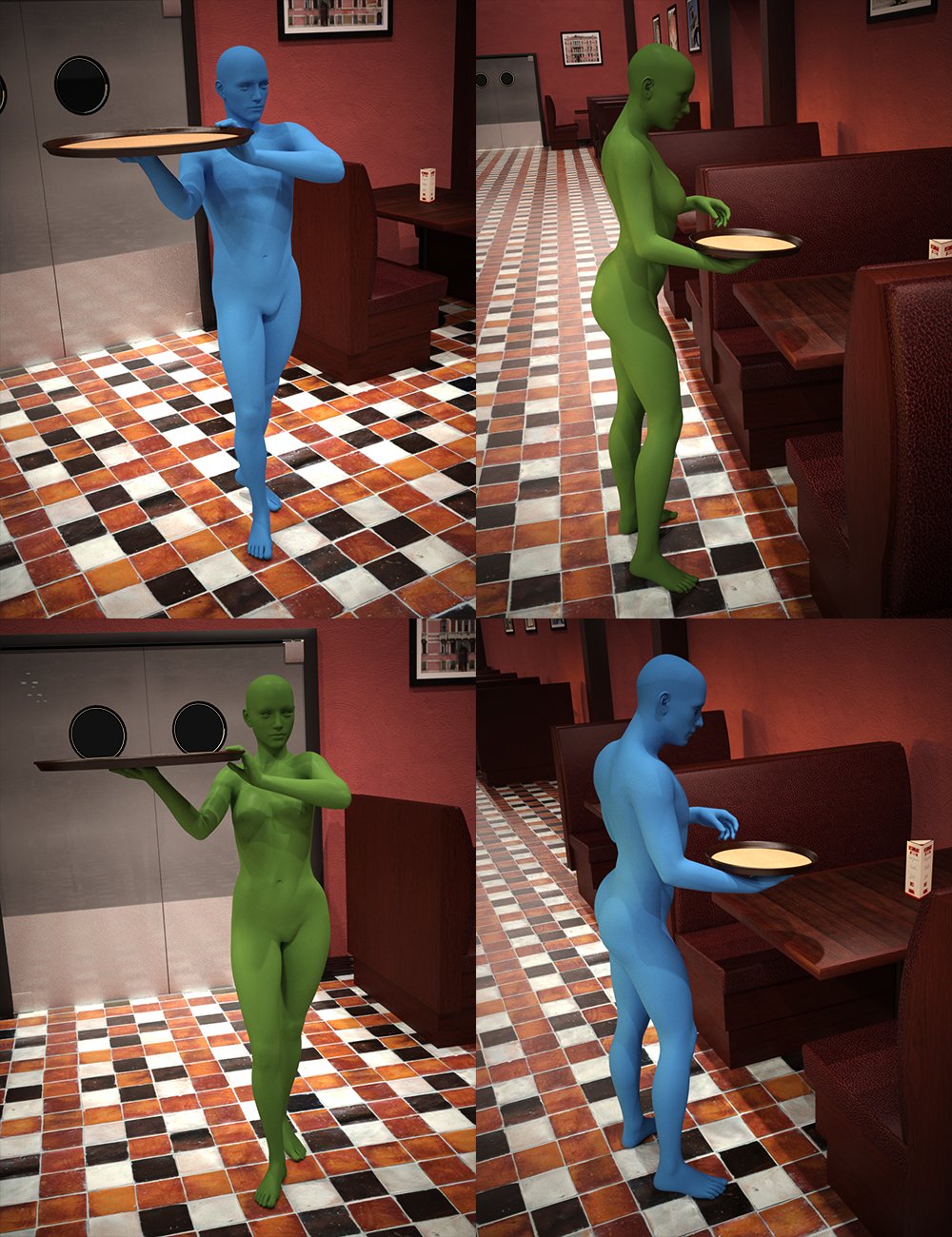 Restaurant Poses Genesis 3 Male & Genesis 3 Female Restaurant Poses Genesis 3 Male & Genesis 3 Female by: lunchlady, 3D Models by Daz 3D