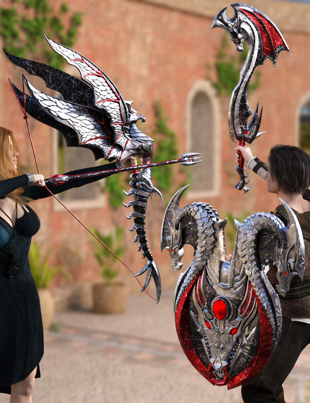 Dragon Hunt Weapons by: Charlie, 3D Models by Daz 3D
