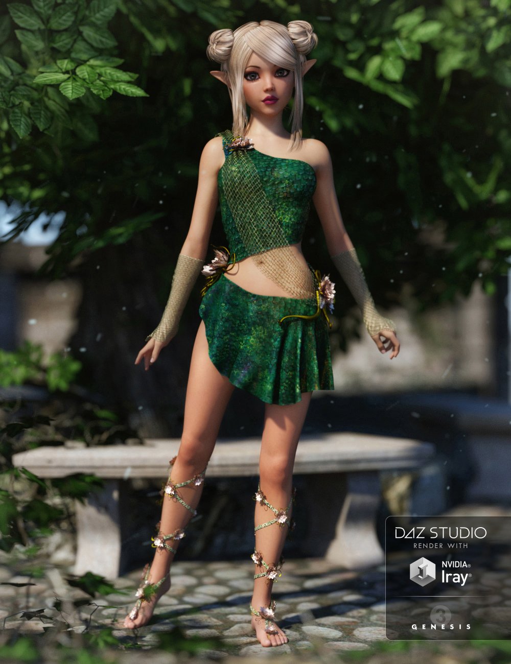 Mischievous Fairy Outfit for Genesis 3 Female(s)