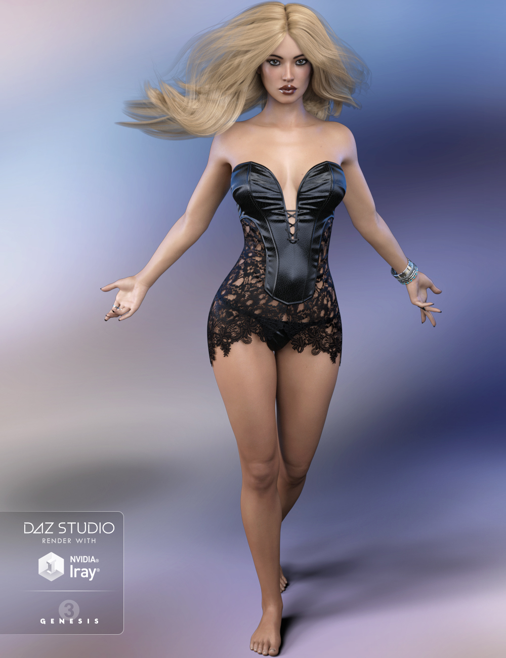FWSA Teagan HD for Victoria 7 and LF Faux Corset by: Fred Winkler ArtSabbyLilflame, 3D Models by Daz 3D