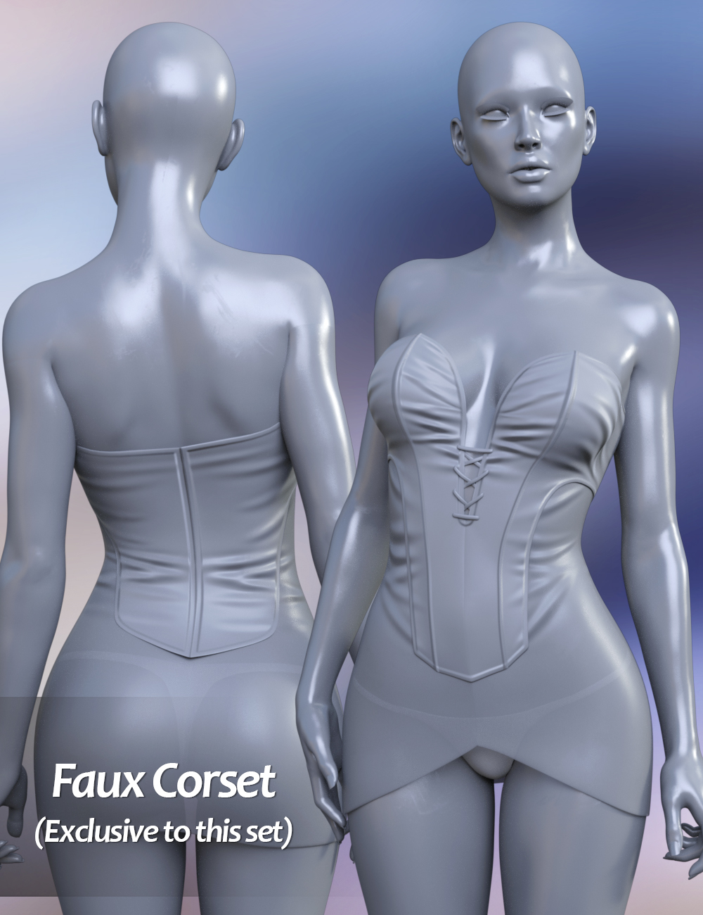 FWSA Teagan HD for Victoria 7 and LF Faux Corset by: Fred Winkler ArtSabbyLilflame, 3D Models by Daz 3D