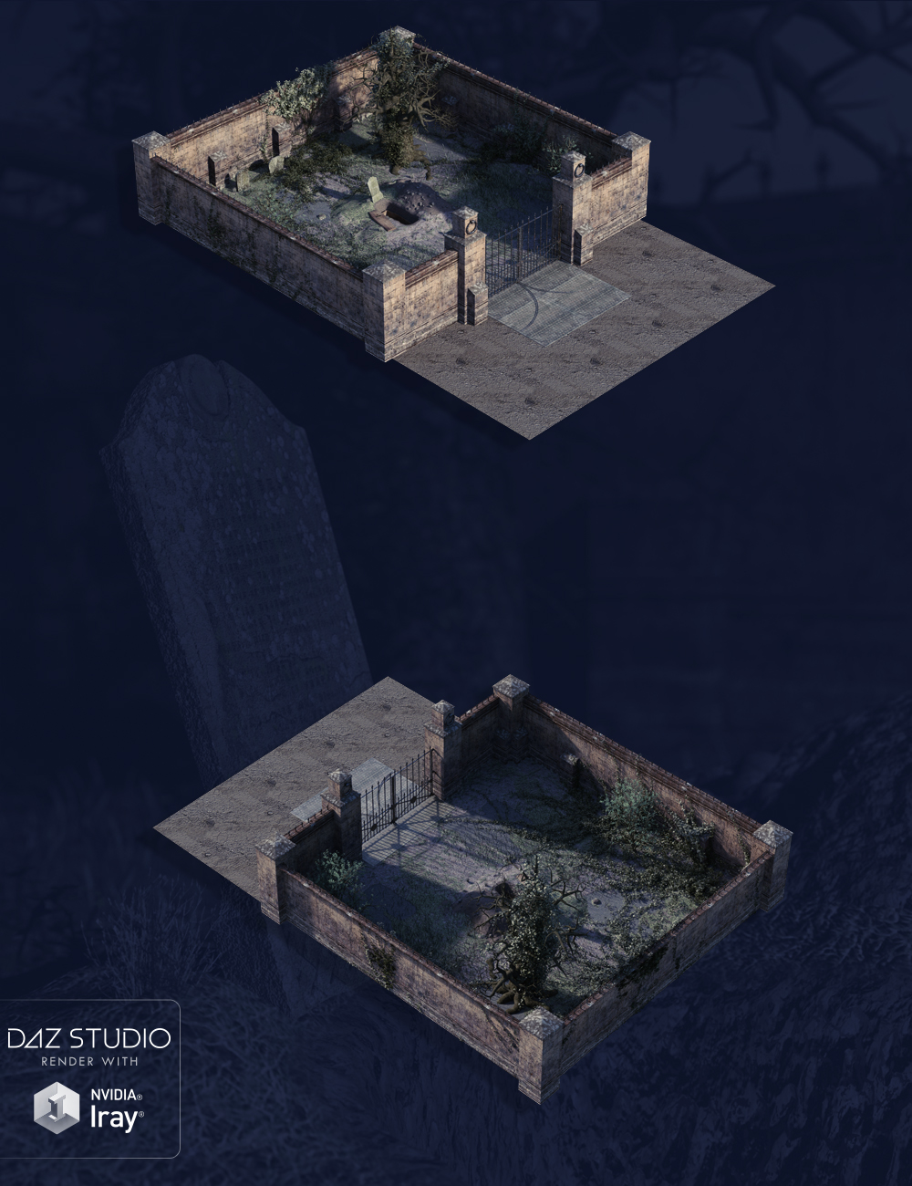 Our Permanent Address - Private Graveyard by: ForbiddenWhispersDavid Brinnen, 3D Models by Daz 3D