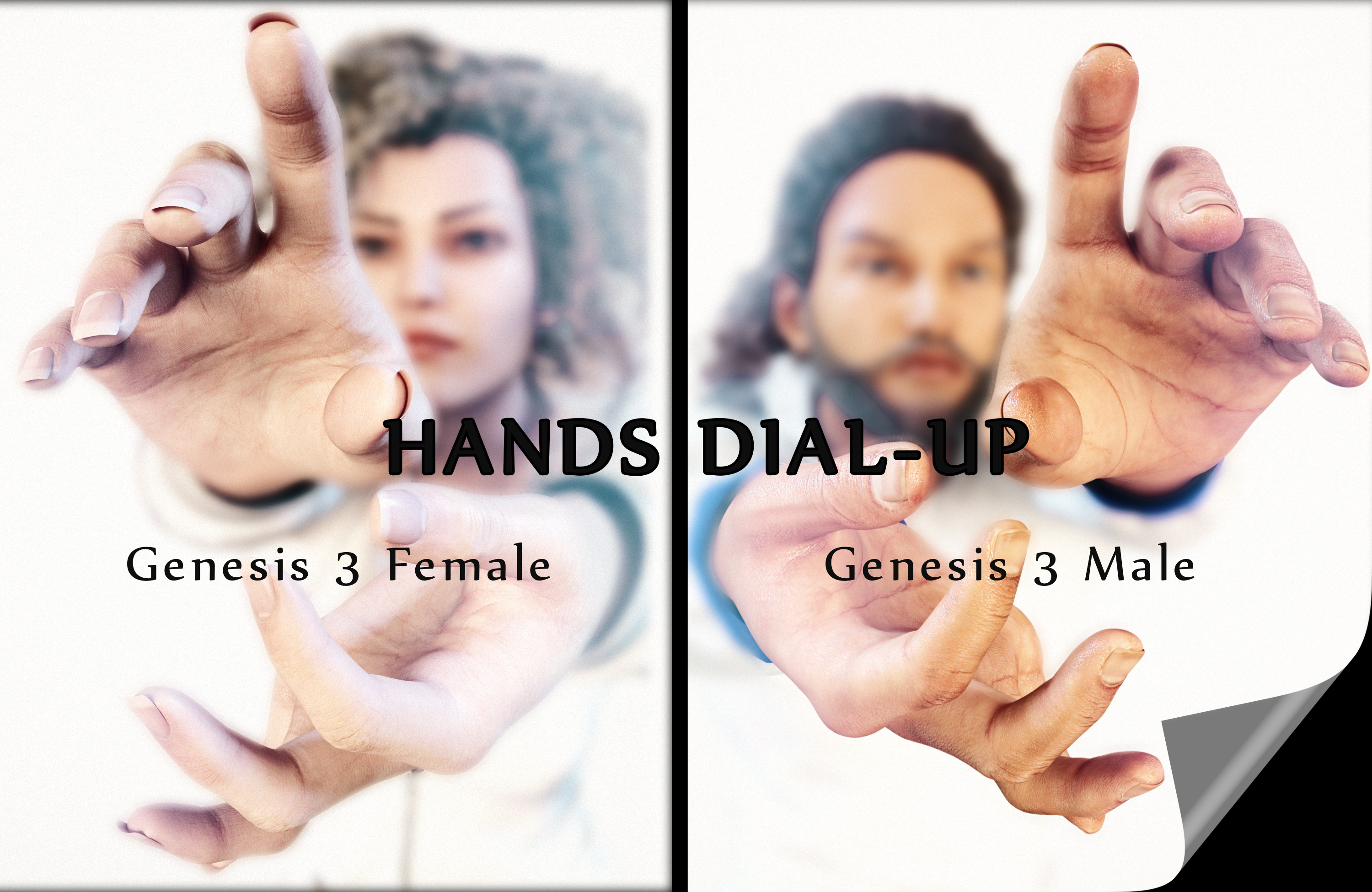 Hands Dial-up for Genesis 3 Male and Female by: Neikdian, 3D Models by Daz 3D