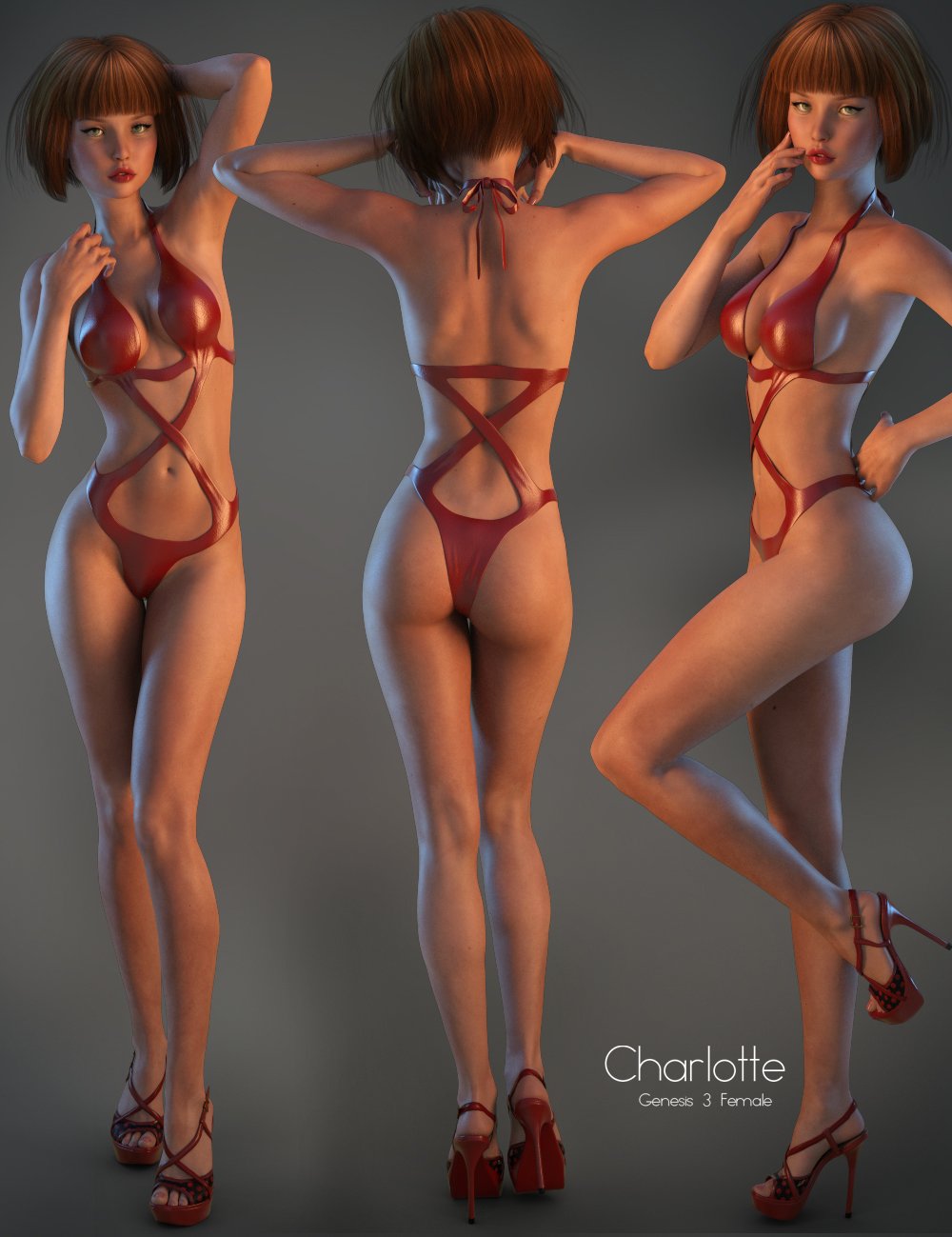 P3D Charlotte HD for Genesis 3 Female by: P3Design, 3D Models by Daz 3D