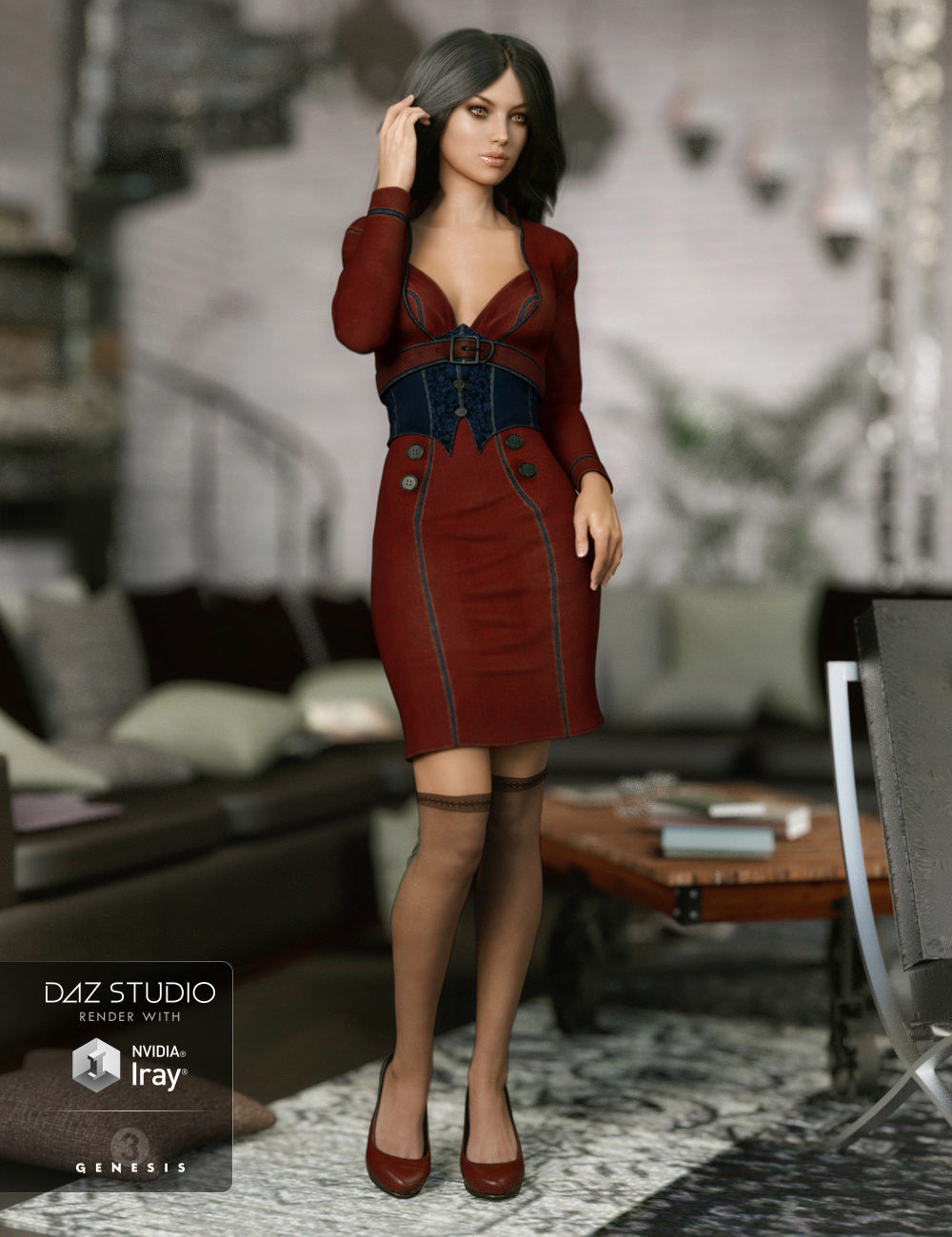 Manic Monday Outfit Textures by: Arien, 3D Models by Daz 3D