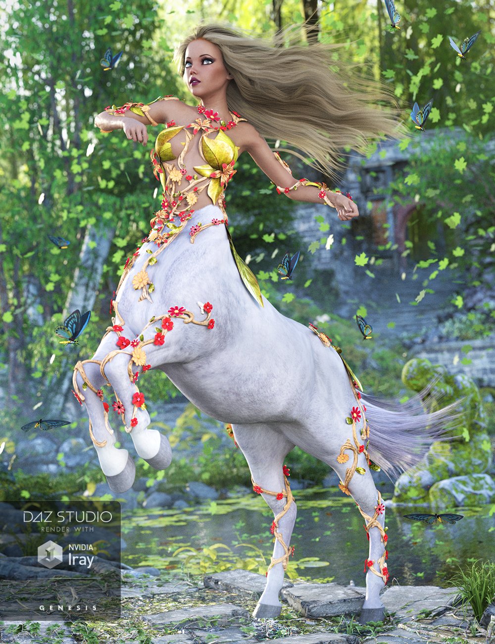Centaur 7 Female Starter Bundle by: , 3D Models by Daz 3D