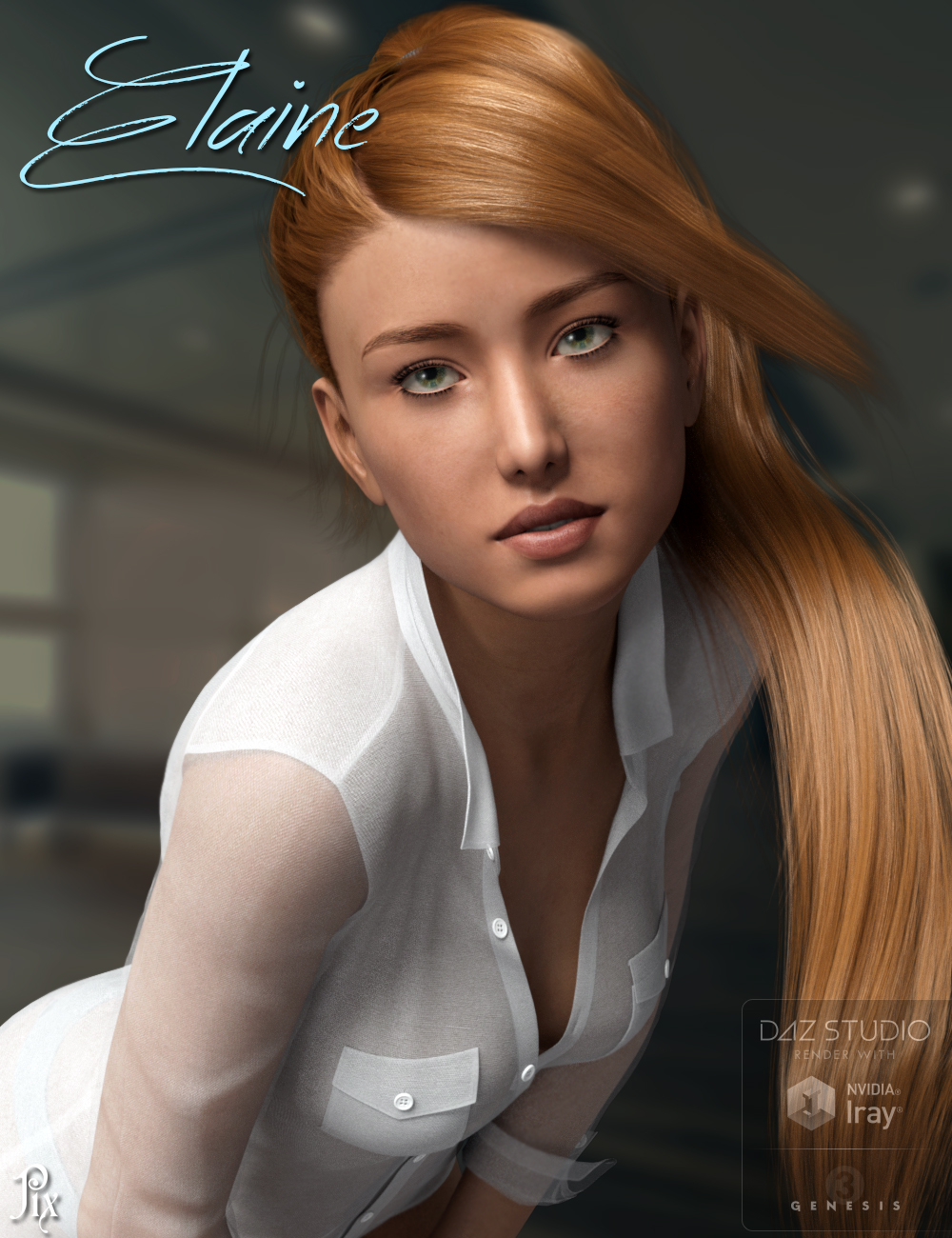Pix Elaine for Genesis 3 Female by: Pixeluna, 3D Models by Daz 3D