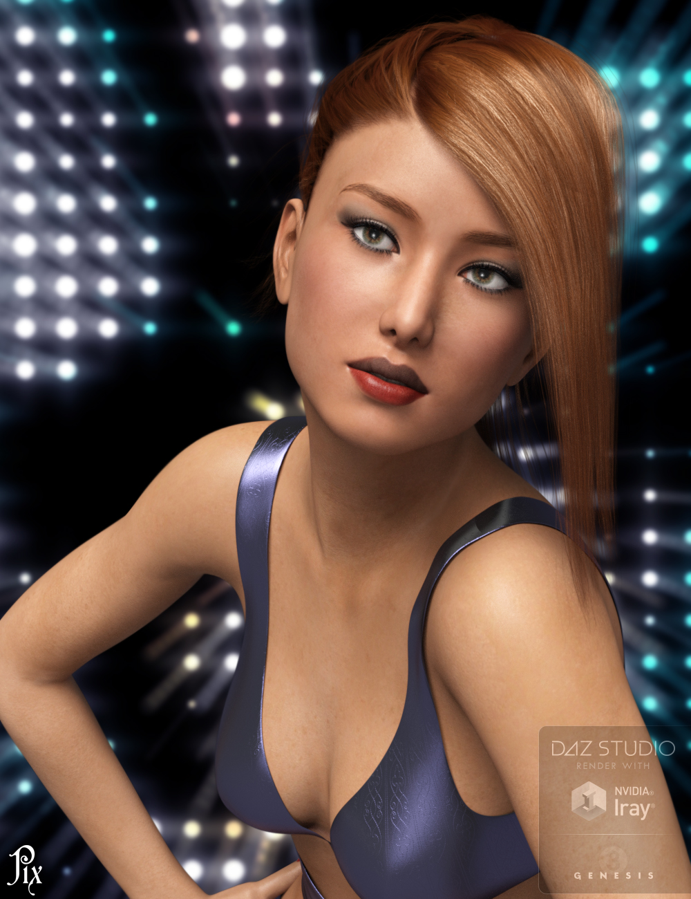 Pix Elaine for Genesis 3 Female by: Pixeluna, 3D Models by Daz 3D