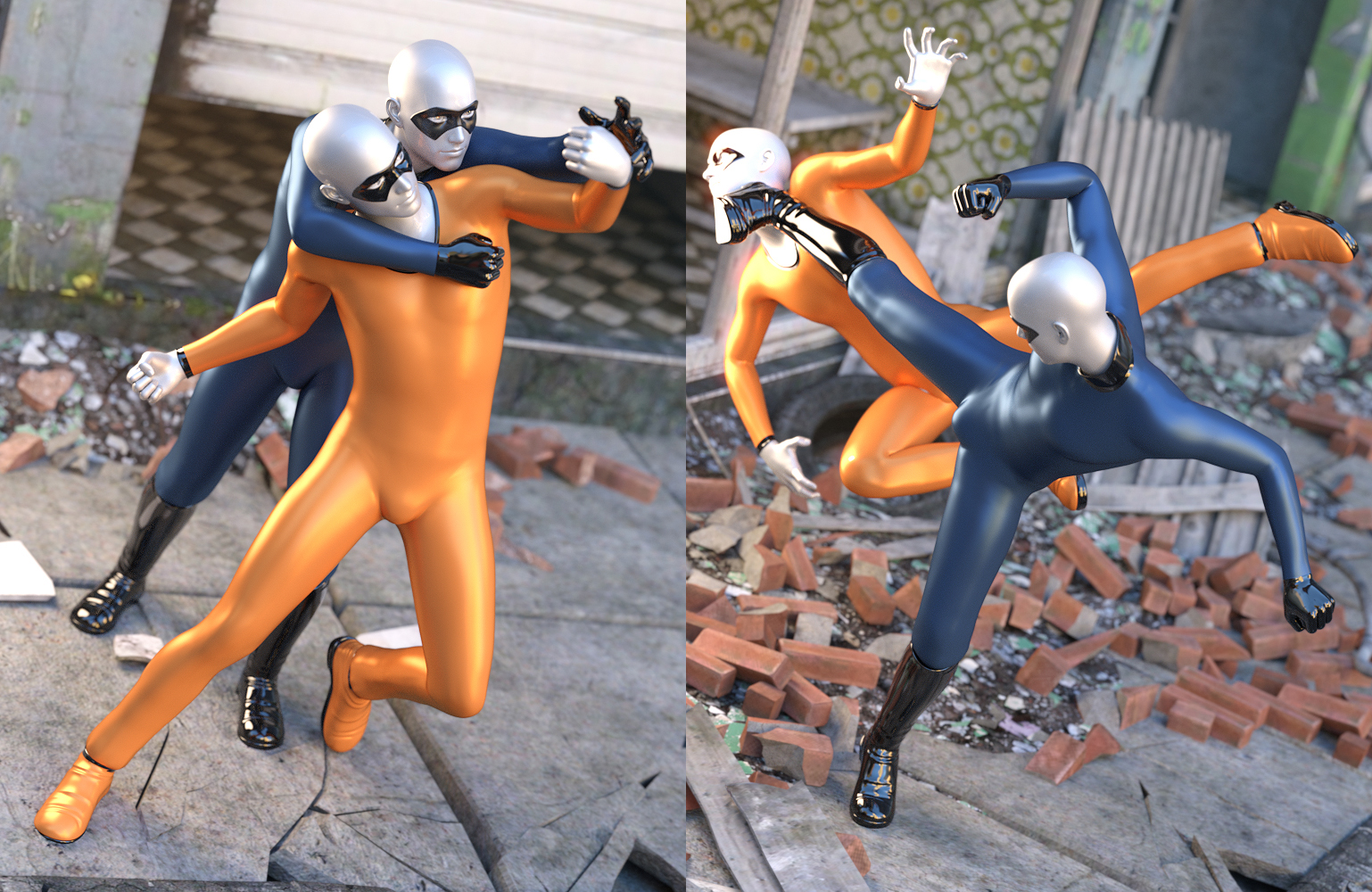 Classic Superhero Vignette Poses for Genesis 3 Male Classic Superhero Vignette Poses for Genesis 3 Male by: FeralFey, 3D Models by Daz 3D