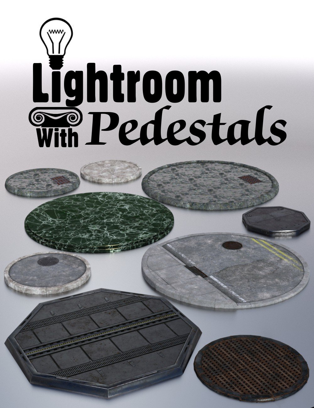 Lightroom with Pedestals by: DzFire, 3D Models by Daz 3D