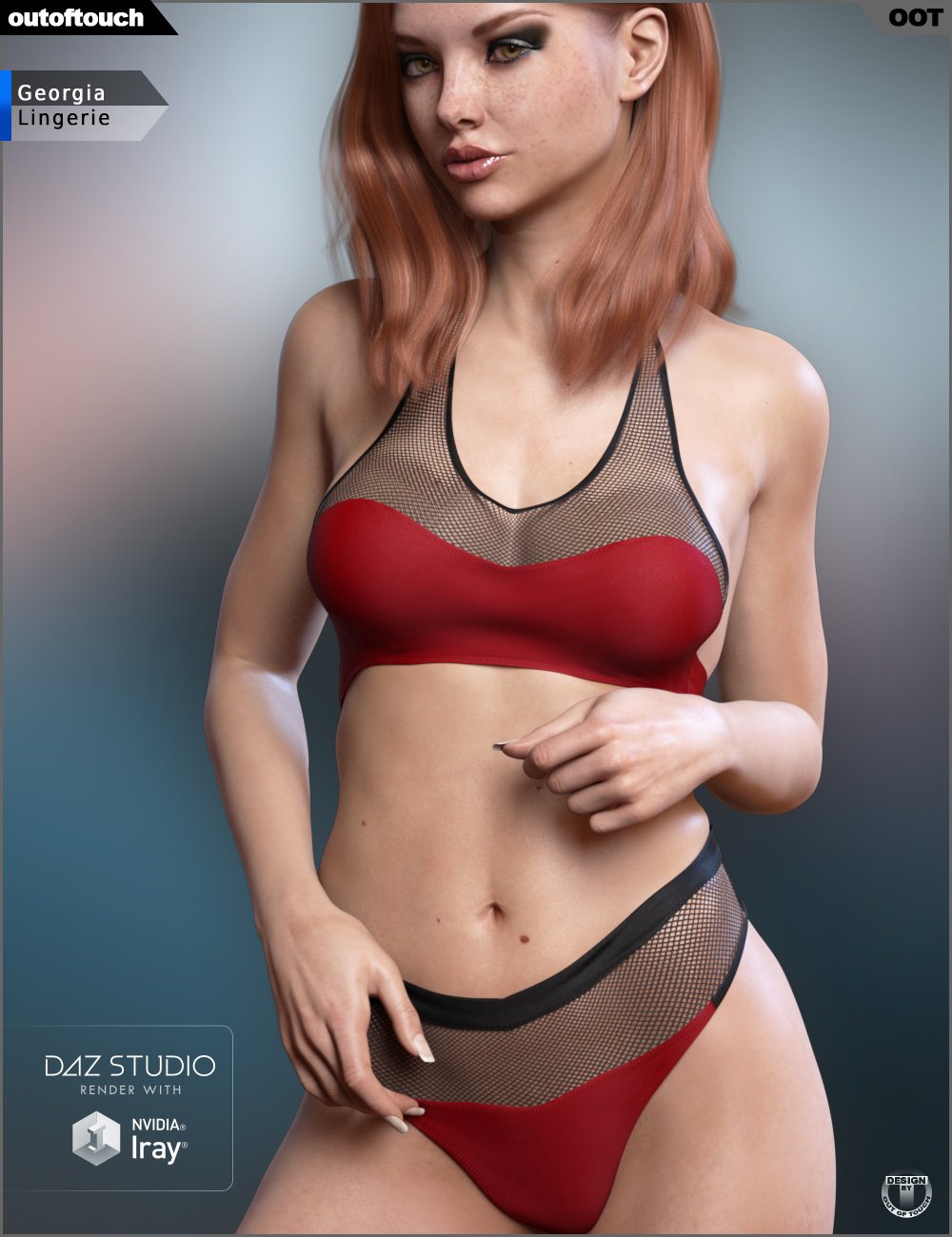 Georgia Lingerie for Genesis 3 Female(s) by: outoftouch, 3D Models by Daz 3D