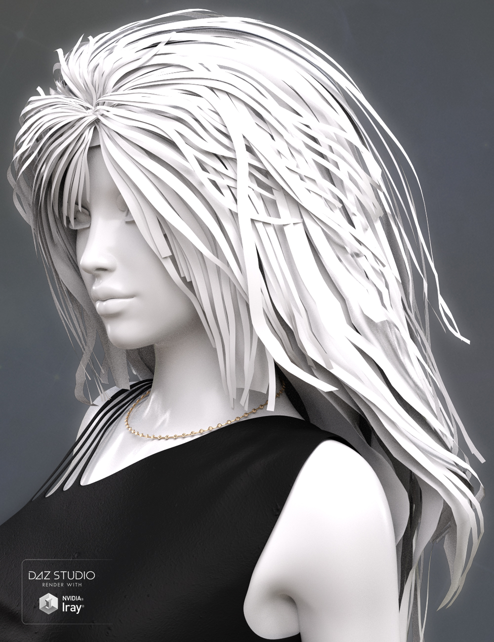 Long Hair for Genesis 3 Female(s) by: SWAM, 3D Models by Daz 3D