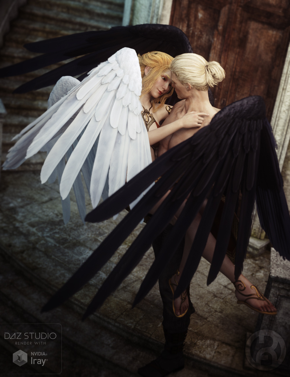 Seraphim Wings for Genesis 3 by: RawArt, 3D Models by Daz 3D