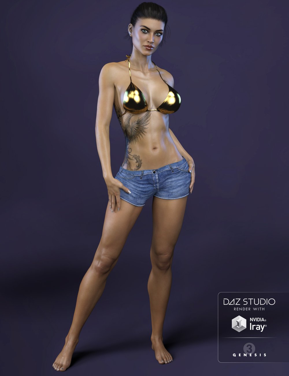 FW Francesca HD for Genesis 3 Female by: Fred Winkler Art, 3D Models by Daz 3D