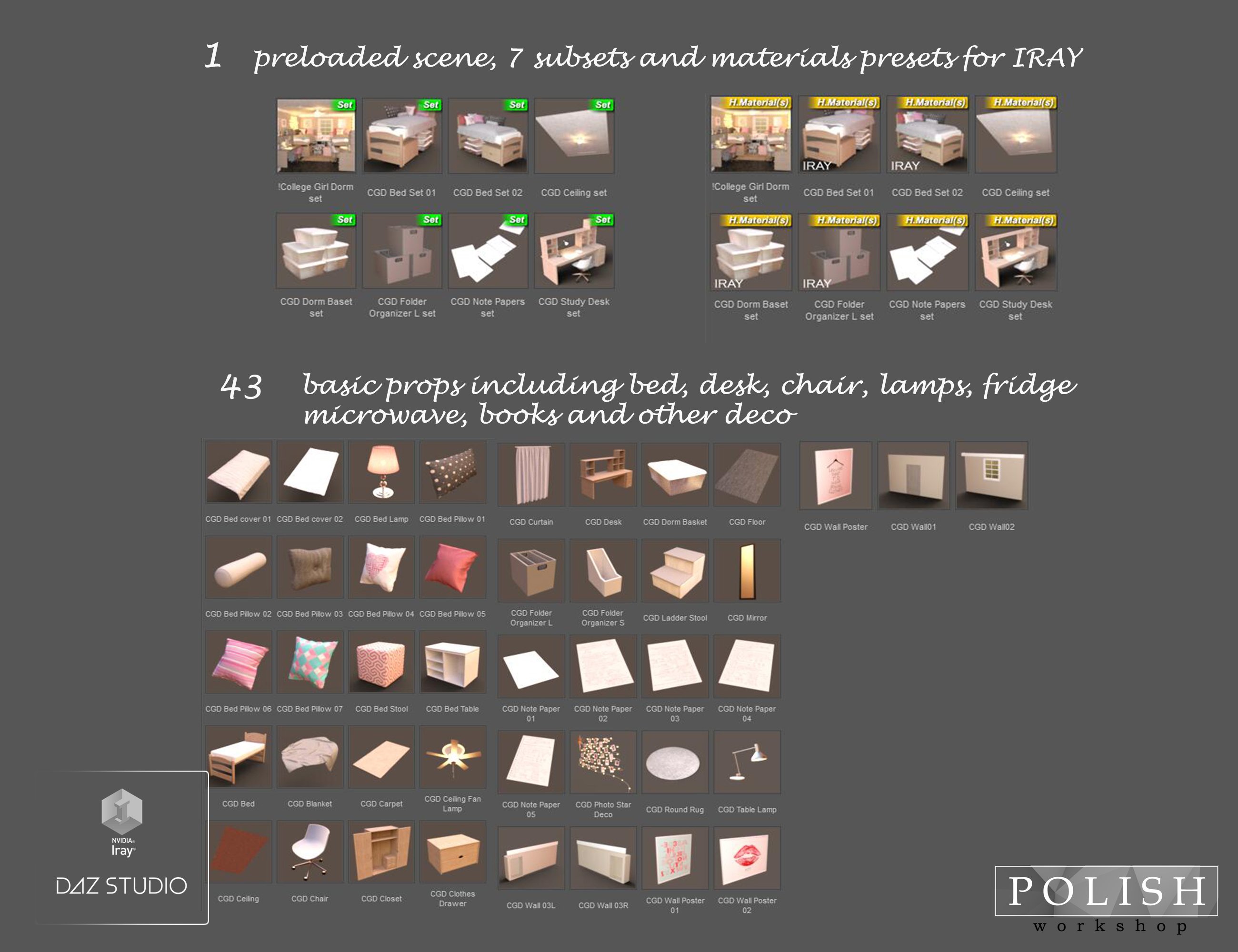 College Girl Dorm College Girl Dorm by: Polish, 3D Models by Daz 3D