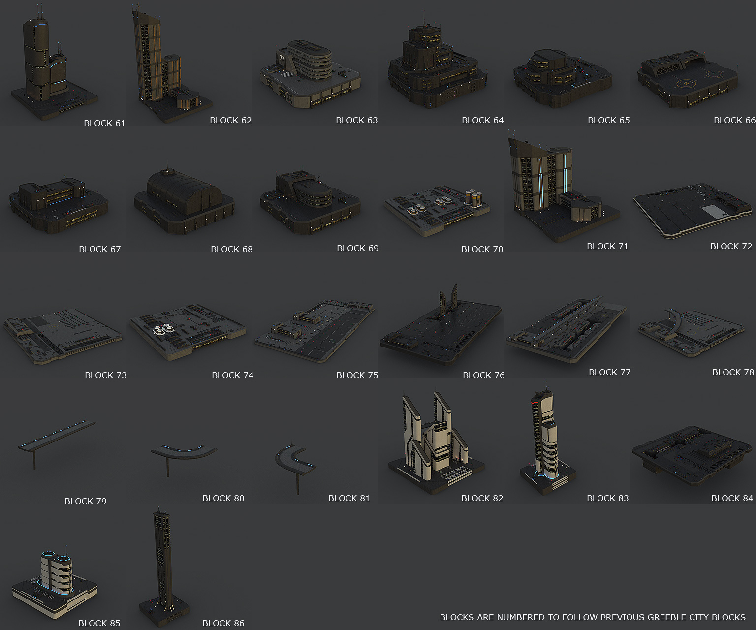 Greeble City Blocks 04 by: Stonemason, 3D Models by Daz 3D