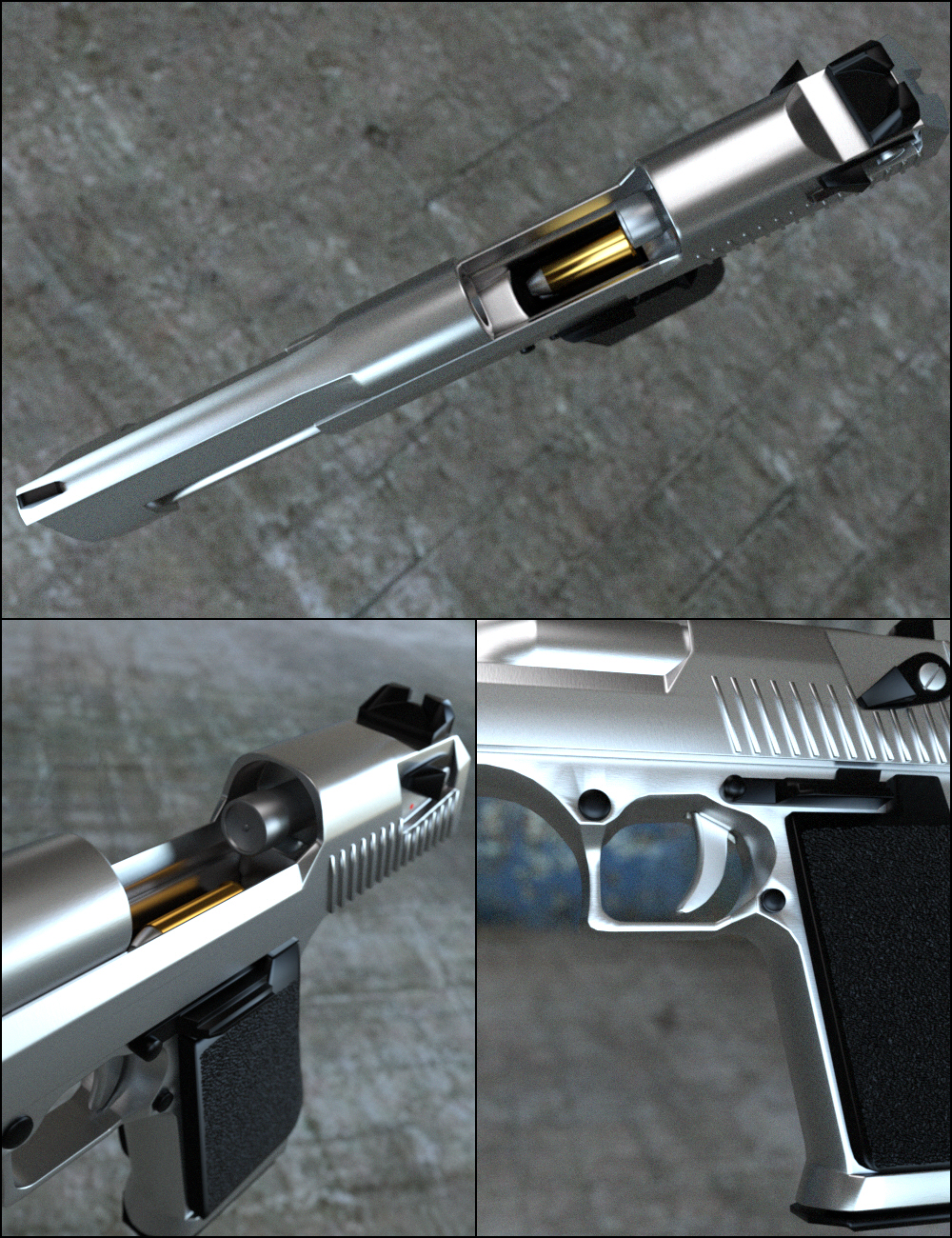 Magnum 44 Pistol with Accessories Magnum 44 Pistol with Accessories by: Mattymanx, 3D Models by Daz 3D