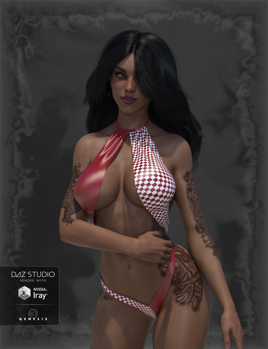 Hollywood Styles Monokini for Genesis 3 Female(s) by: LayLo 3D, 3D Models by Daz 3D
