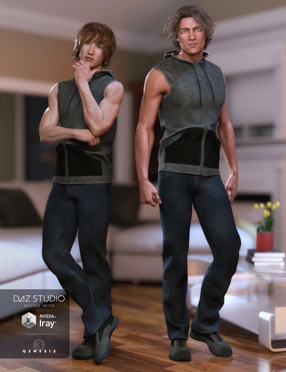 Street Cred Outfit for Genesis 3 Male(s) by: Anna Benjamin, 3D Models by Daz 3D