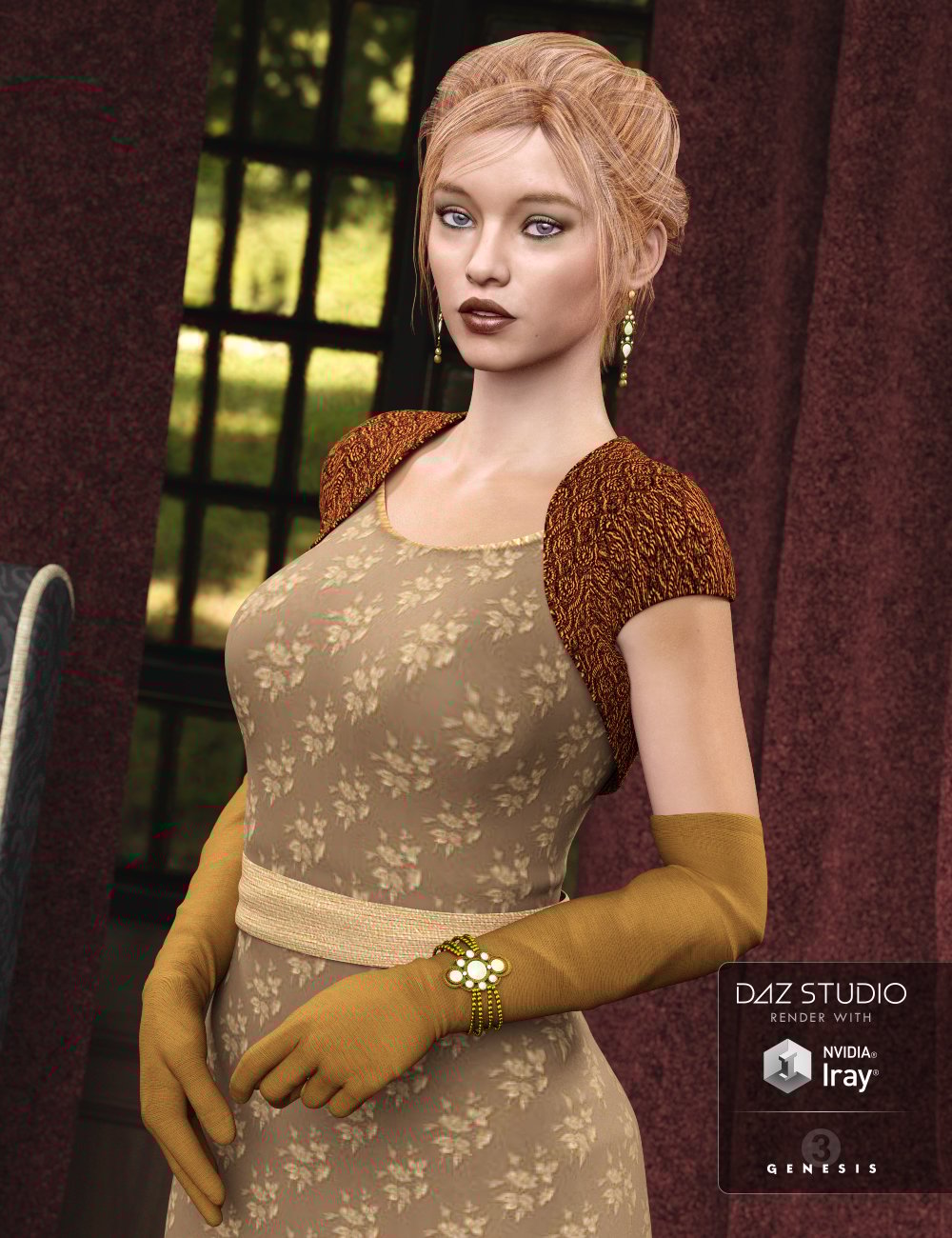 Evening Gown for Genesis 3 Female(s) Evening Gown for Genesis 3 Female(s) by: JGreenleesPoisenedLily, 3D Models by Daz 3D