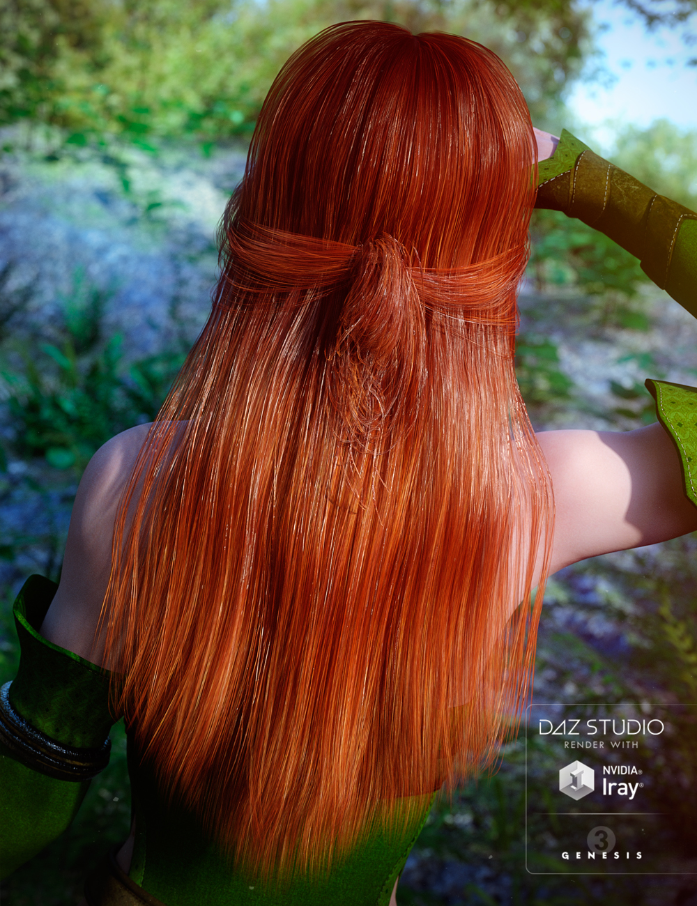 Carefree Hair for Genesis 3 Female(s) by: goldtassel, 3D Models by Daz 3D