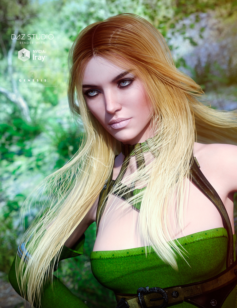 Carefree Hair for Genesis 3 Female(s) by: goldtassel, 3D Models by Daz 3D