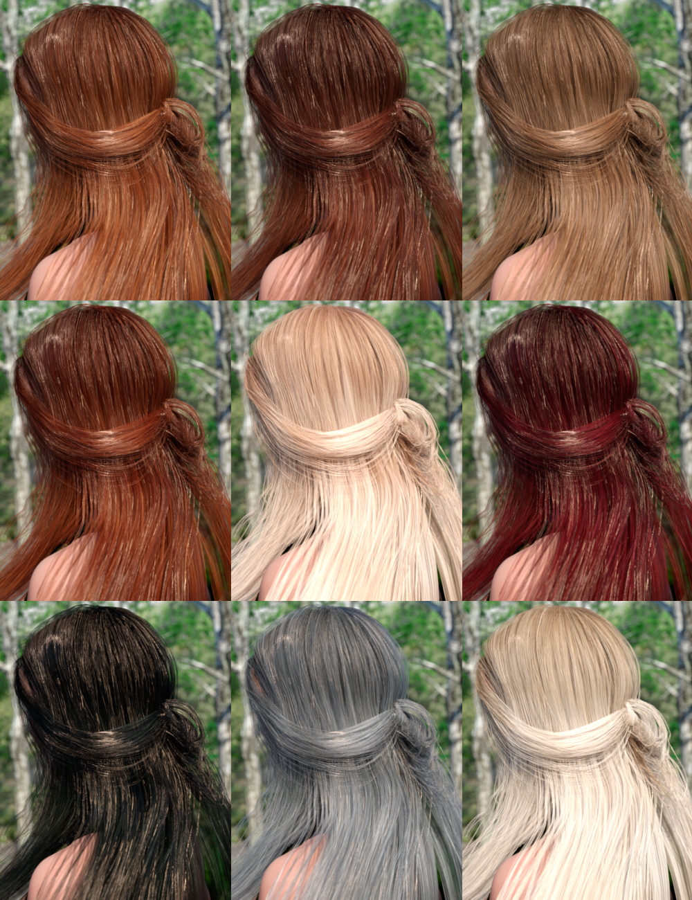 Colors for Carefree Hair Colors for Carefree Hair by: goldtassel, 3D Models by Daz 3D