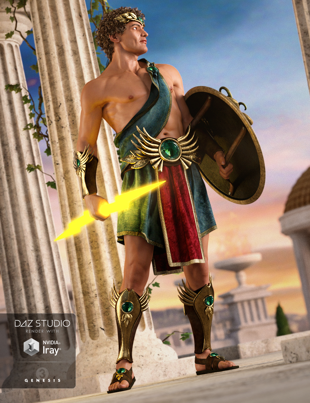 Greek God Outfit for Genesis 3 Male(s)