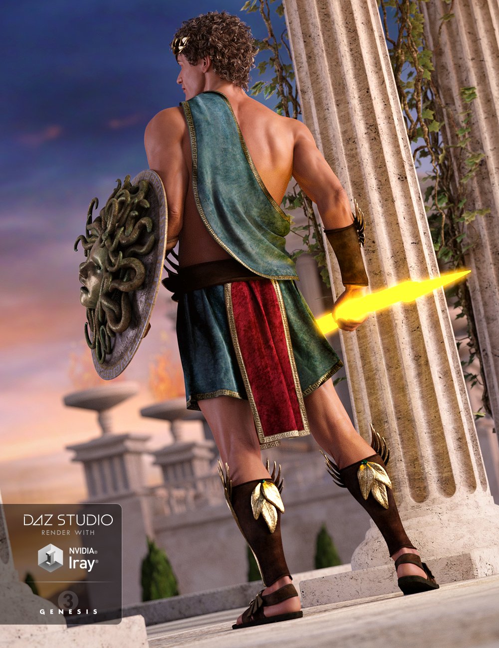 Greek God Outfit for Genesis 3 Male(s) | Daz 3D