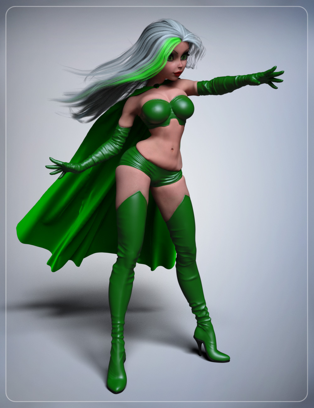 Super Cloak and Superhero Poses for Genesis 3 Female(s)