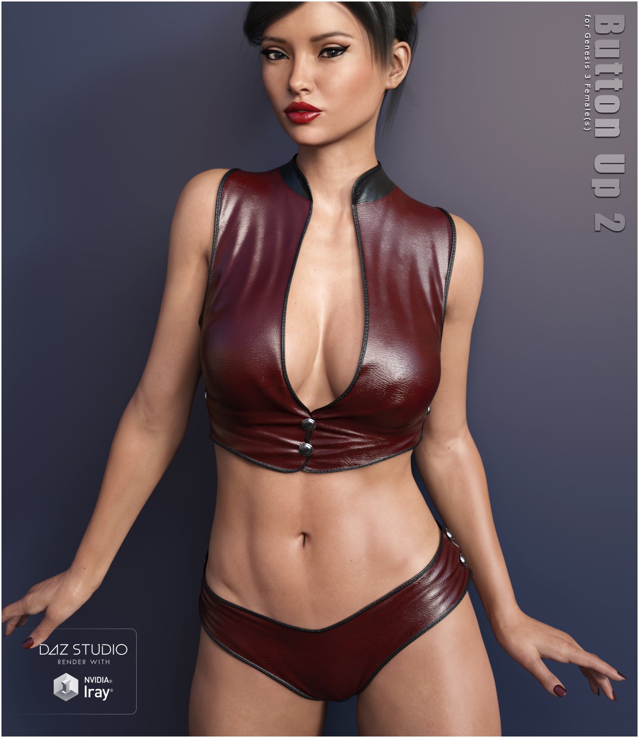 Button Up 2 Outfit for Genesis 3 Female(s) by: outoftouch, 3D Models by Daz 3D
