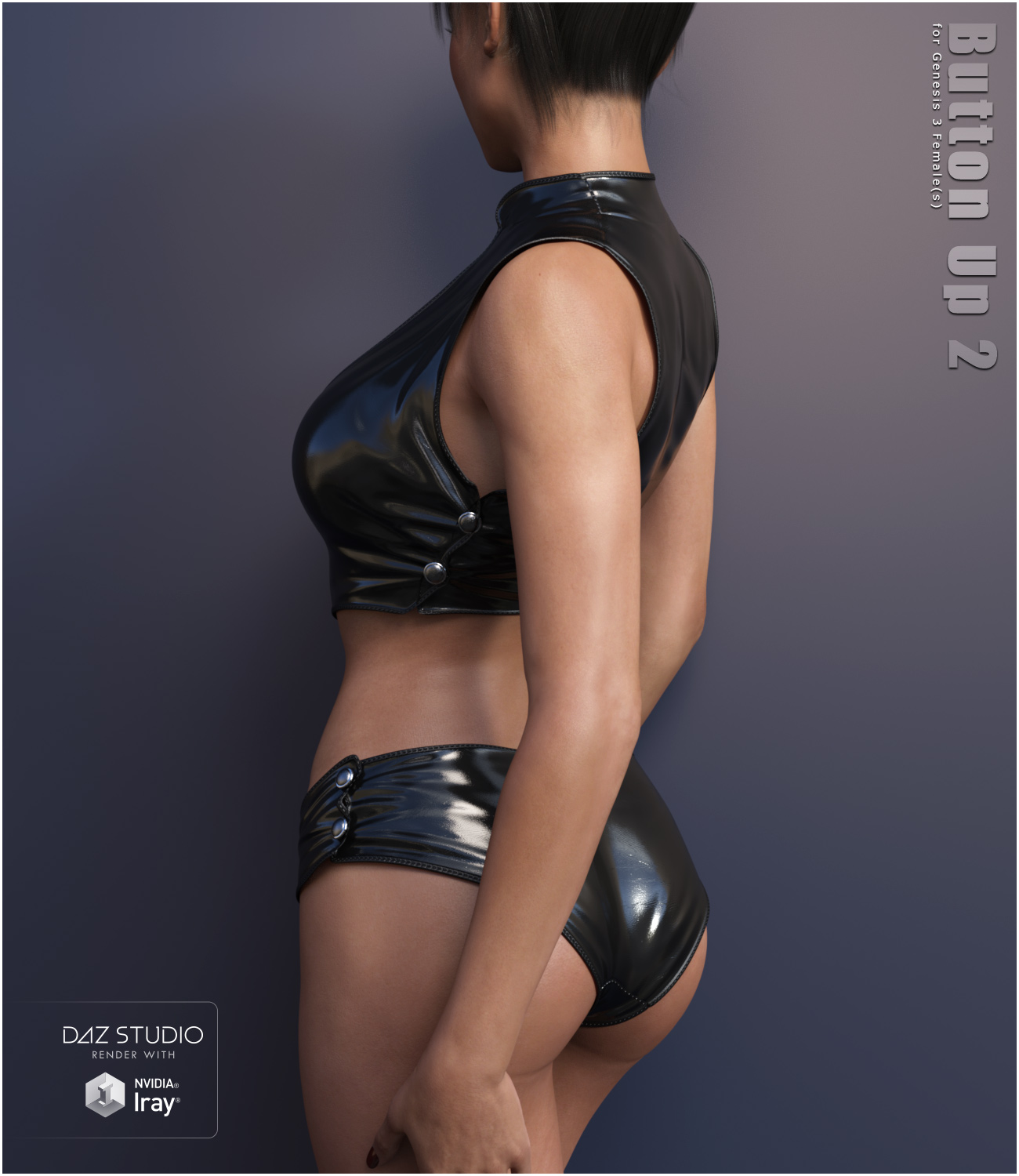 Button Up 2 Outfit for Genesis 3 Female(s) by: outoftouch, 3D Models by Daz 3D