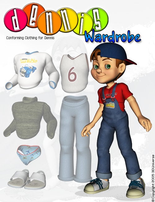 3D Universe's Dennis:Wardrobe by: 3D Universe, 3D Models by Daz 3D