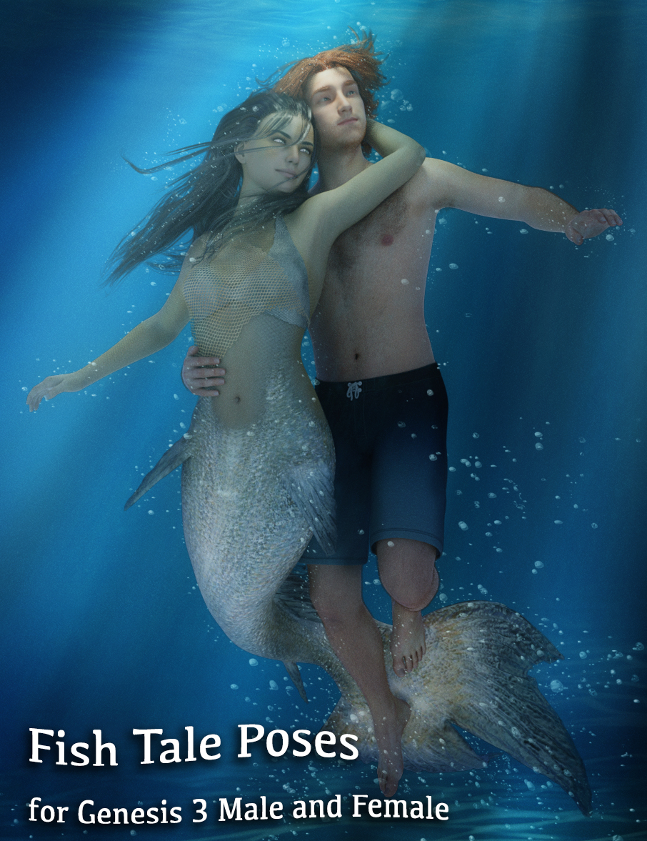 Fish Tale Poses for Genesis 3 Male and Female by: Quixotry, 3D Models by Daz 3D