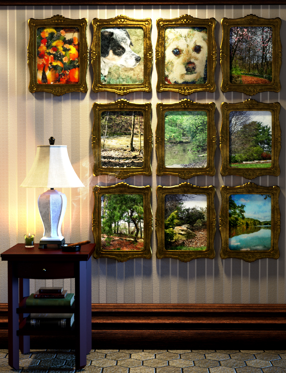 Framed by: ARTCollaborations, 3D Models by Daz 3D