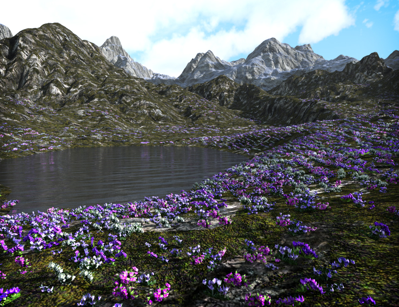 Scattered Plants: Spring Flowers by: esha, 3D Models by Daz 3D